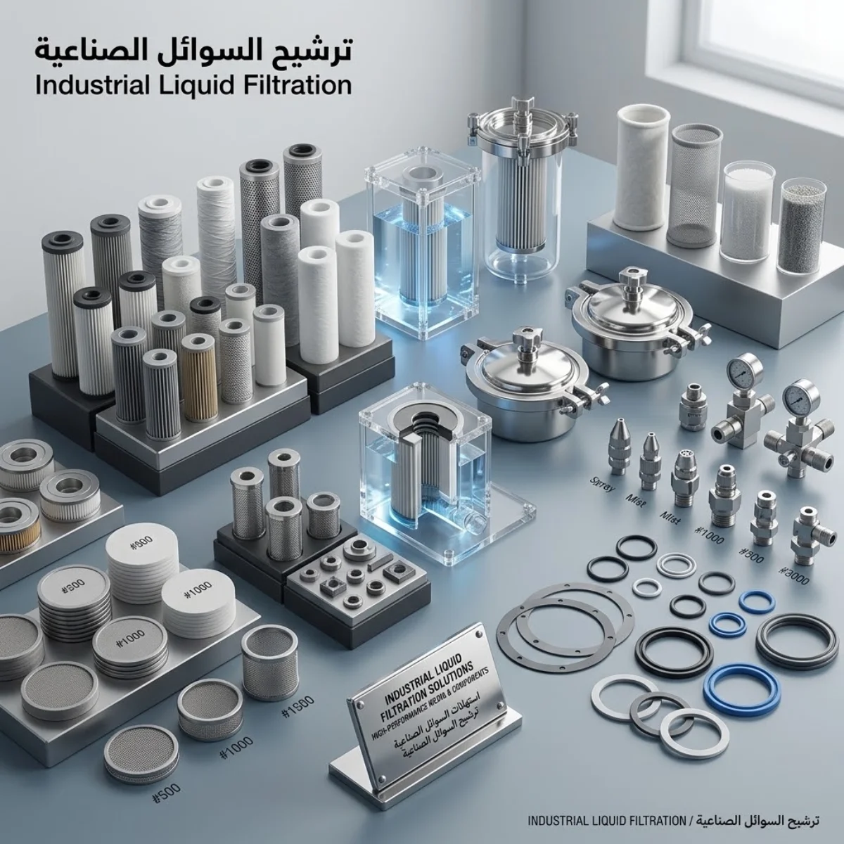 Industrial Liquid Filtration Systems and Filter Cartridges for High-Purity Processing